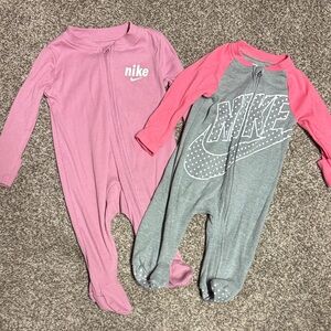 Nike Kids Footies - Pink and Gray Girls 3Months
